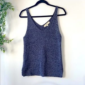 Ann Taylor Loft Knit Tank Top Sweater Blue S